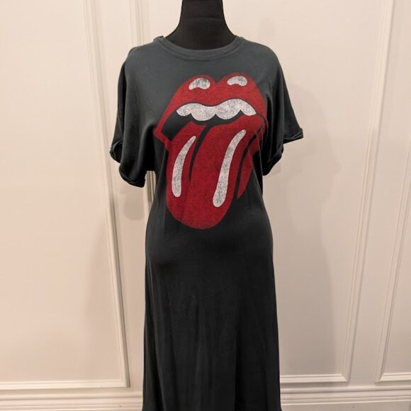 NWT FREE PEOPLE x Daydreamer XL Rolling Stones Shirt Dress w/ Side Slit - Picture 3 of 6